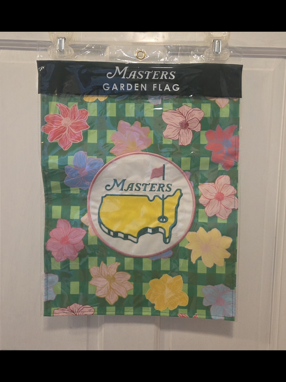Masters 2026 NWT Green Floral Garden Flag with Yellow Logo